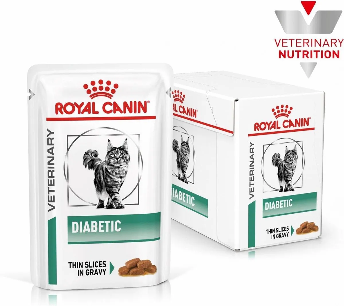 Royal Canin Veterinary Diet Diabetic Kattenvoer Maaltijdzakjes 100g - 12 Stuks - afbeelding 2 van 6