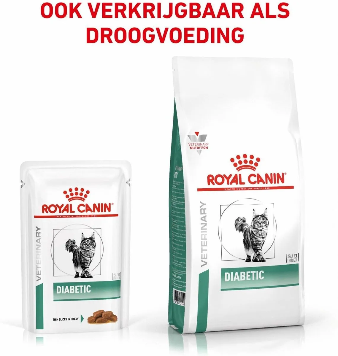 Royal Canin Veterinary Diet Diabetic Kattenvoer Maaltijdzakjes 100g - 12 Stuks - afbeelding 5 van 6