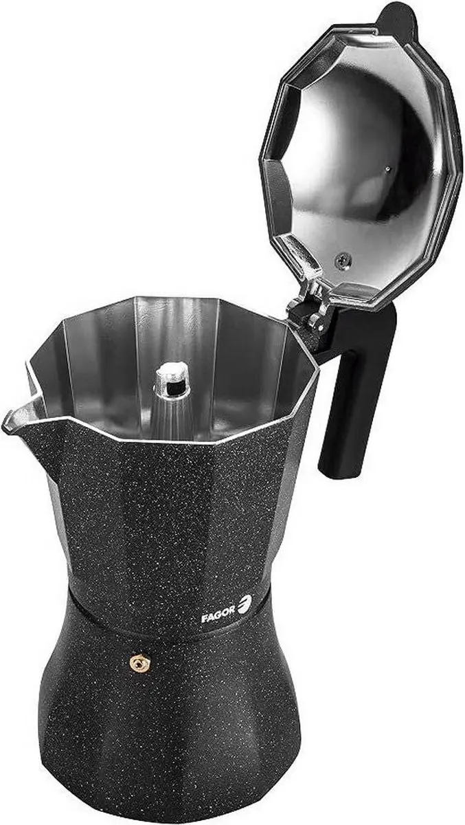 Fagor Tiramisu Italiaanse Koffiepot 9 Kopjes - Zwart - afbeelding 3 van 5