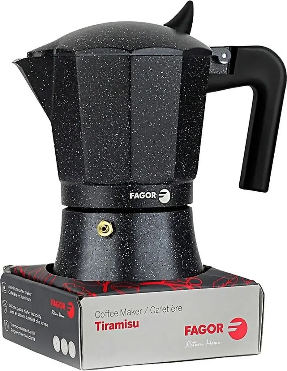 Fagor Tiramisu Italiaanse Koffiepot 9 Kopjes - Zwart - afbeelding 4 van 5