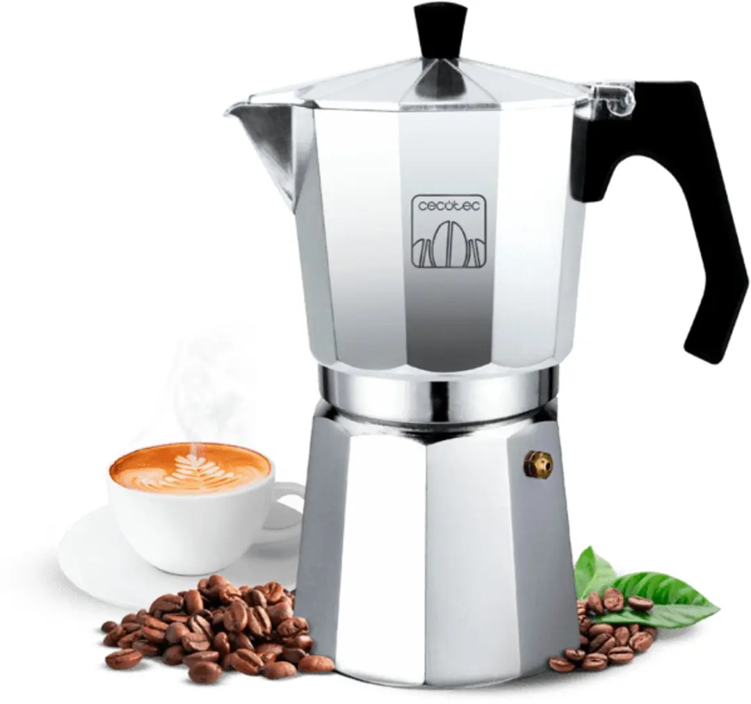 Cecotec Italienische Kaffeemaschine Mokclassic 300 Shiny. Aluminium-Kaffeemaschi