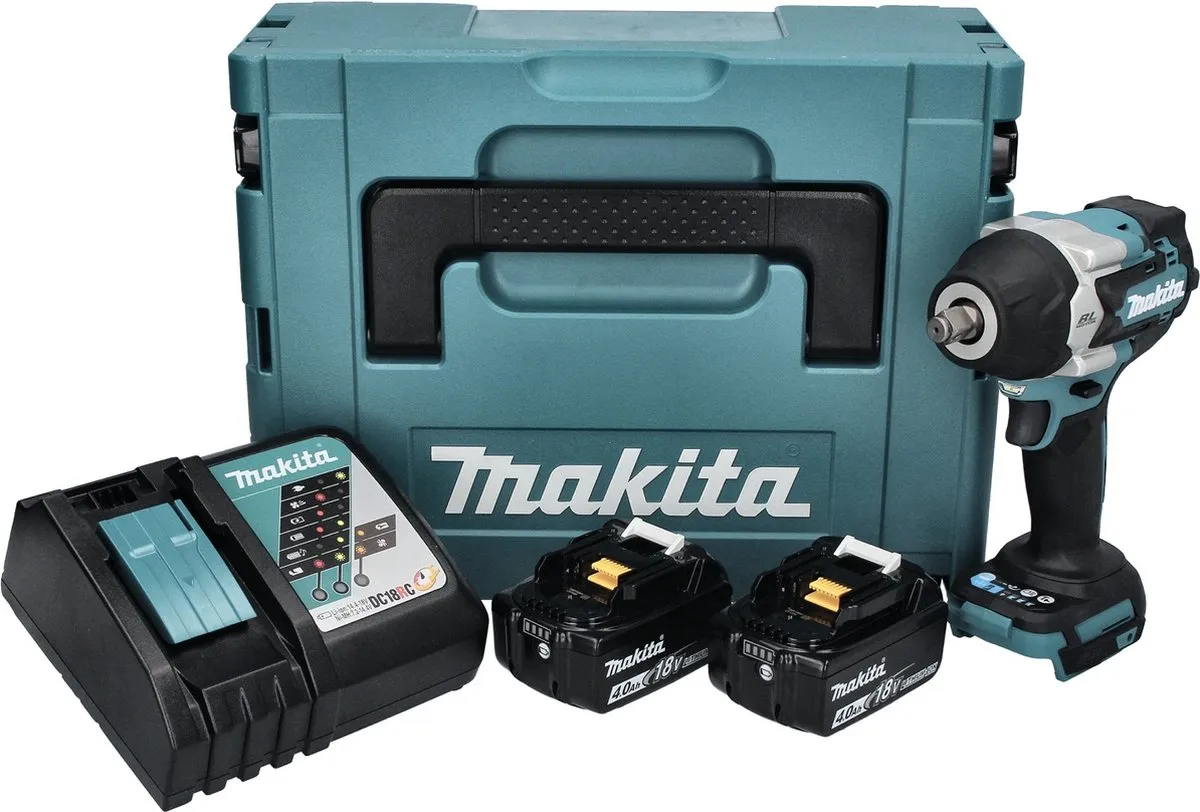Makita DTW 700 RMJ Accu Slagmoersleutel 18V 700Nm - 2x 4.0Ah + Lader