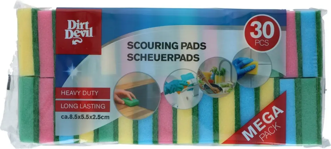 Dirt Devil Schuursponsjes - 30 stuks - Veelkleurig - afbeelding 2 van 3