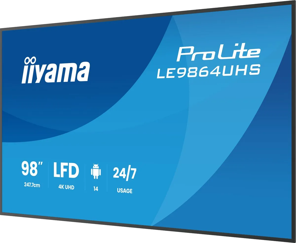 iiyama LE9864UHS-B1AG Beeldkrant 98" 4K - 500 cd/m² - Android