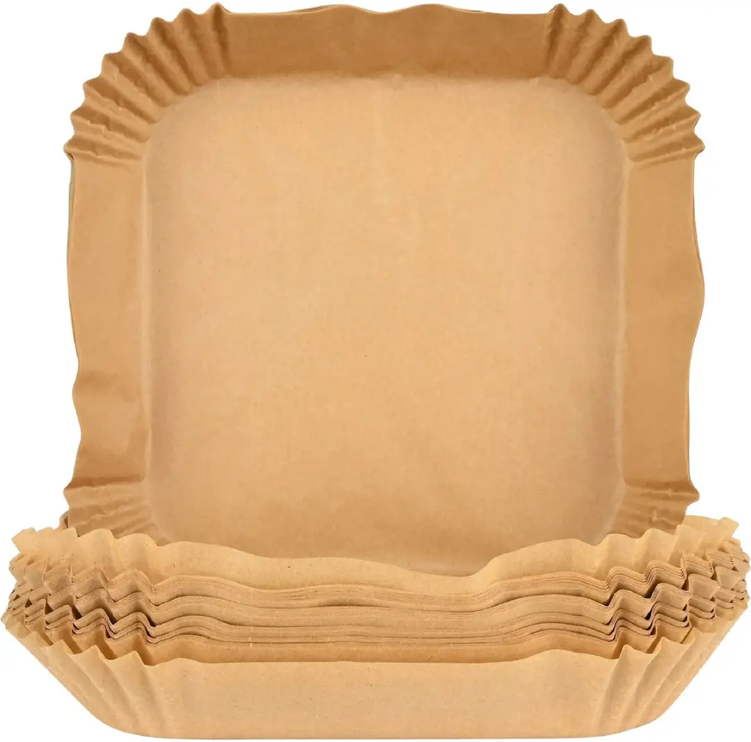 Airfryer bakjes bakpapier vierkant 24 cm 100 dlg