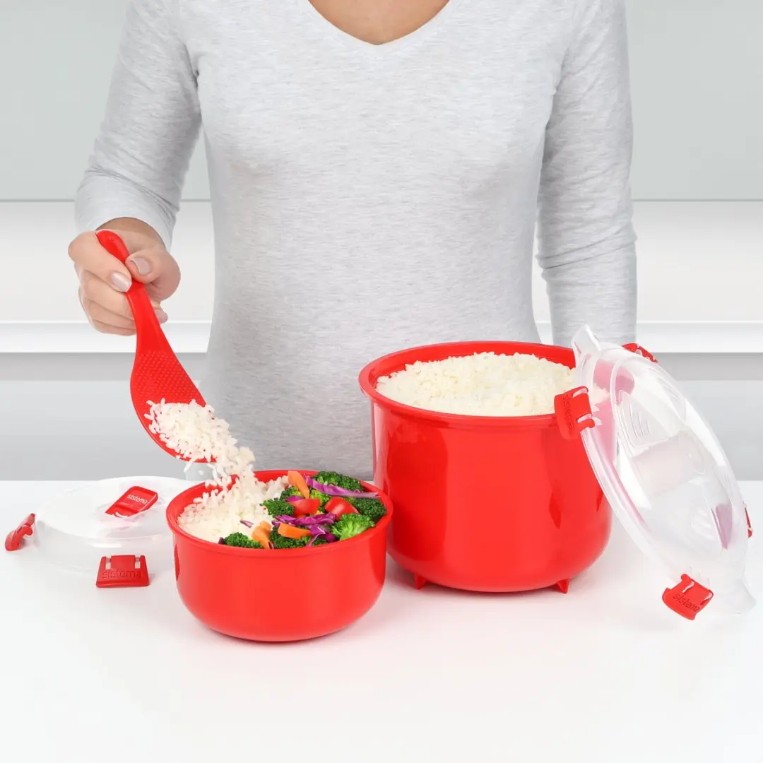 Sistema 1110 Magnetronrijstkoker - 2.6L - Rood - afbeelding 4 van 6