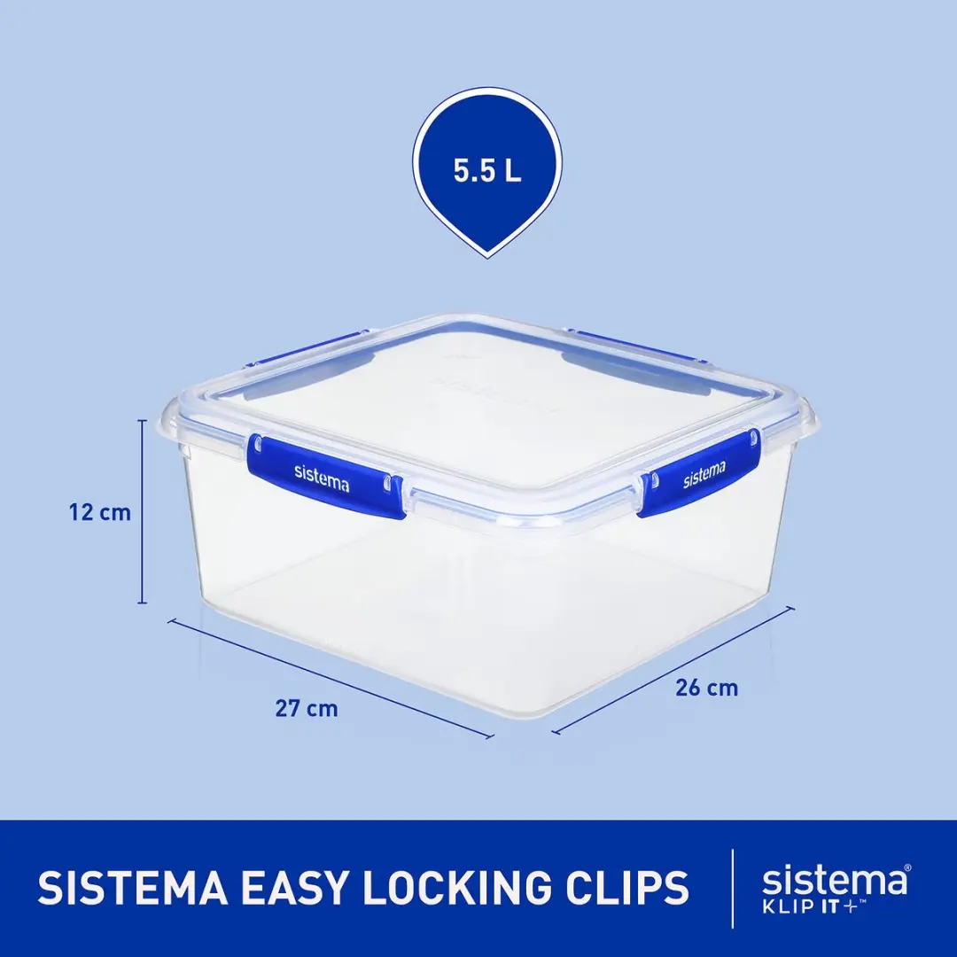 Sistema Klip It Plus Voorraaddoos 5.5L - Blauw - afbeelding 4 van 6