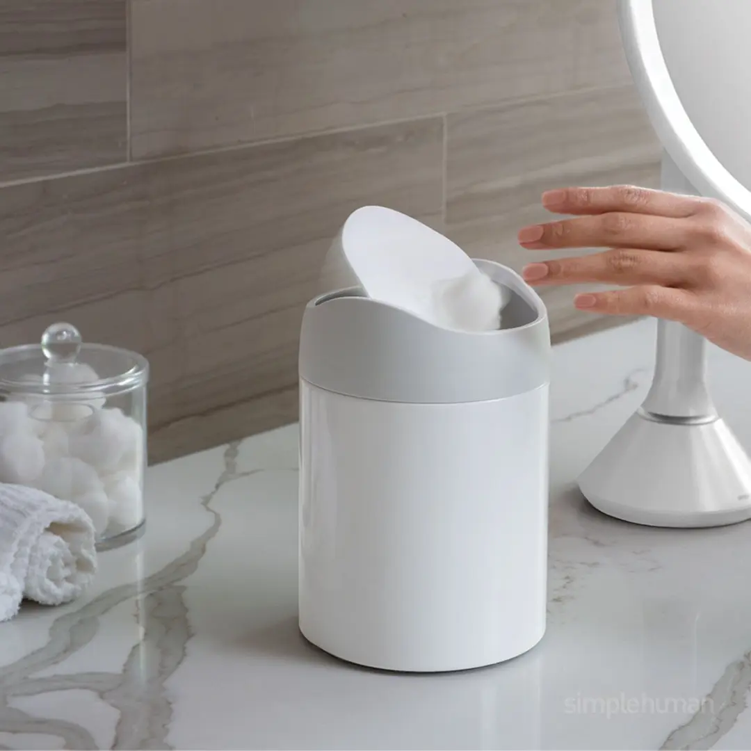 Simplehuman CW2079 Afvalbak - 1,5L - Wit - afbeelding 2 van 5