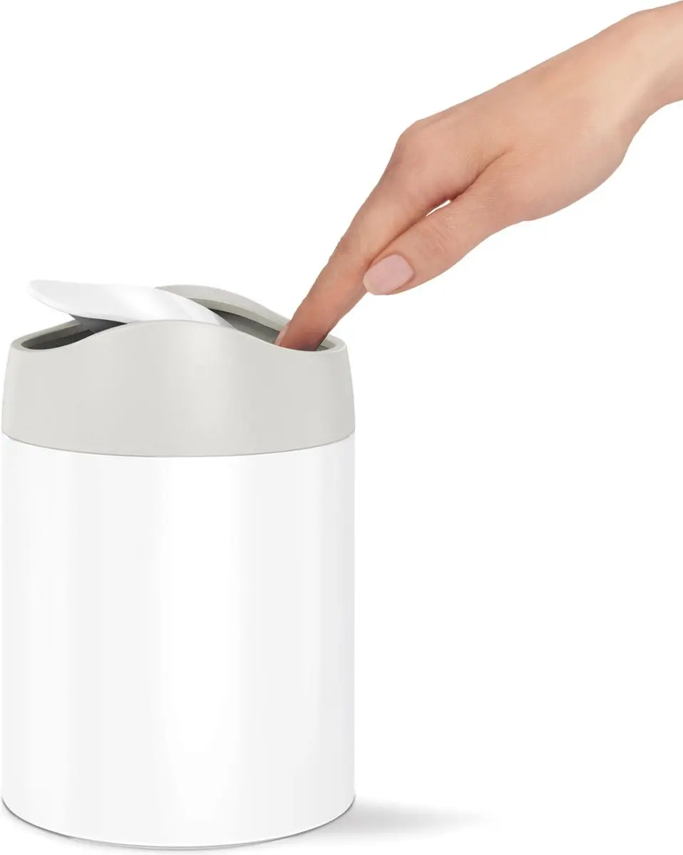Simplehuman CW2079 Afvalbak - 1,5L - Wit - afbeelding 3 van 5