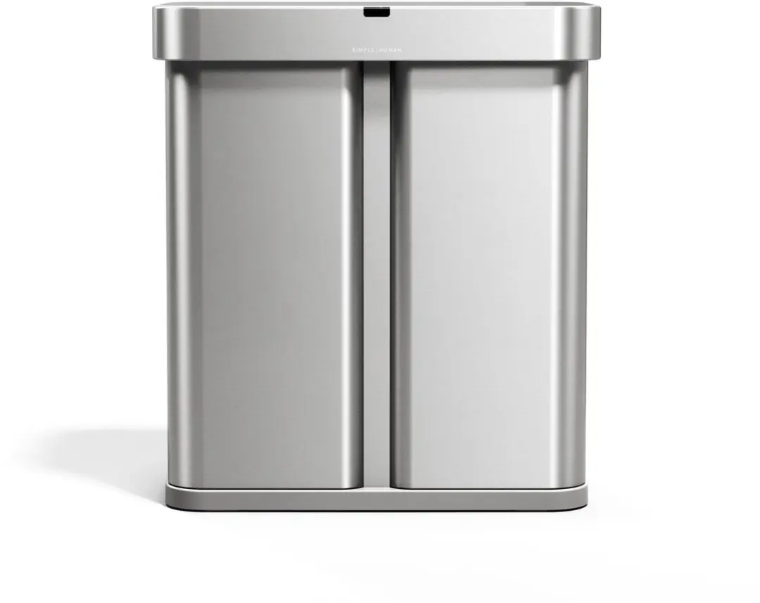Simplehuman rechthoekige afvalbak van 58 Liter met sensor