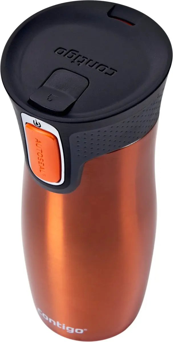 Contigo West Loop Autoseal thermosbeker 470ml - Tangerine - afbeelding 2 van 6