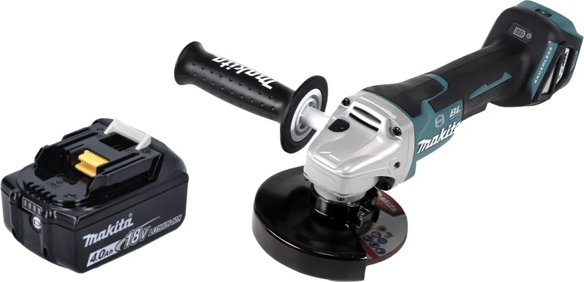 Makita DGA 517 M1 Haakse Slijper 18V - 125mm - 4.0Ah