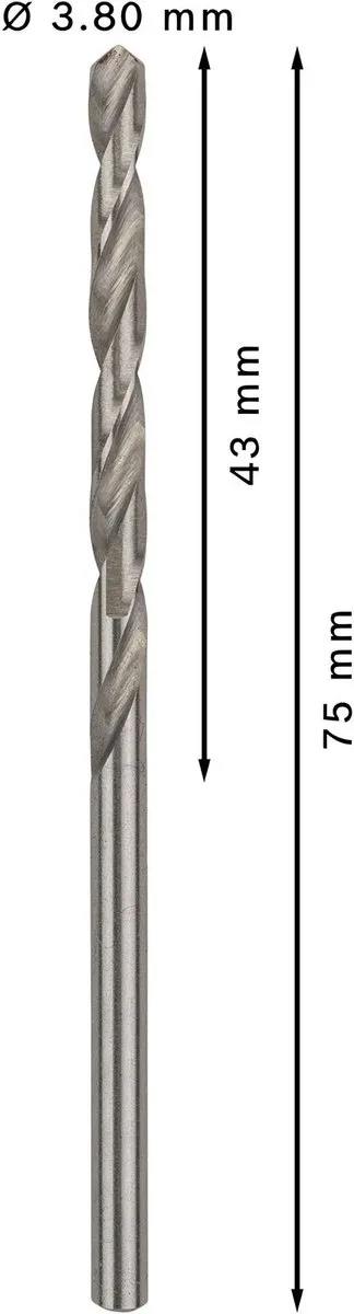 Bosch Professional ST. LINE 3.8mm HSS-G Boor - 10 Stuks