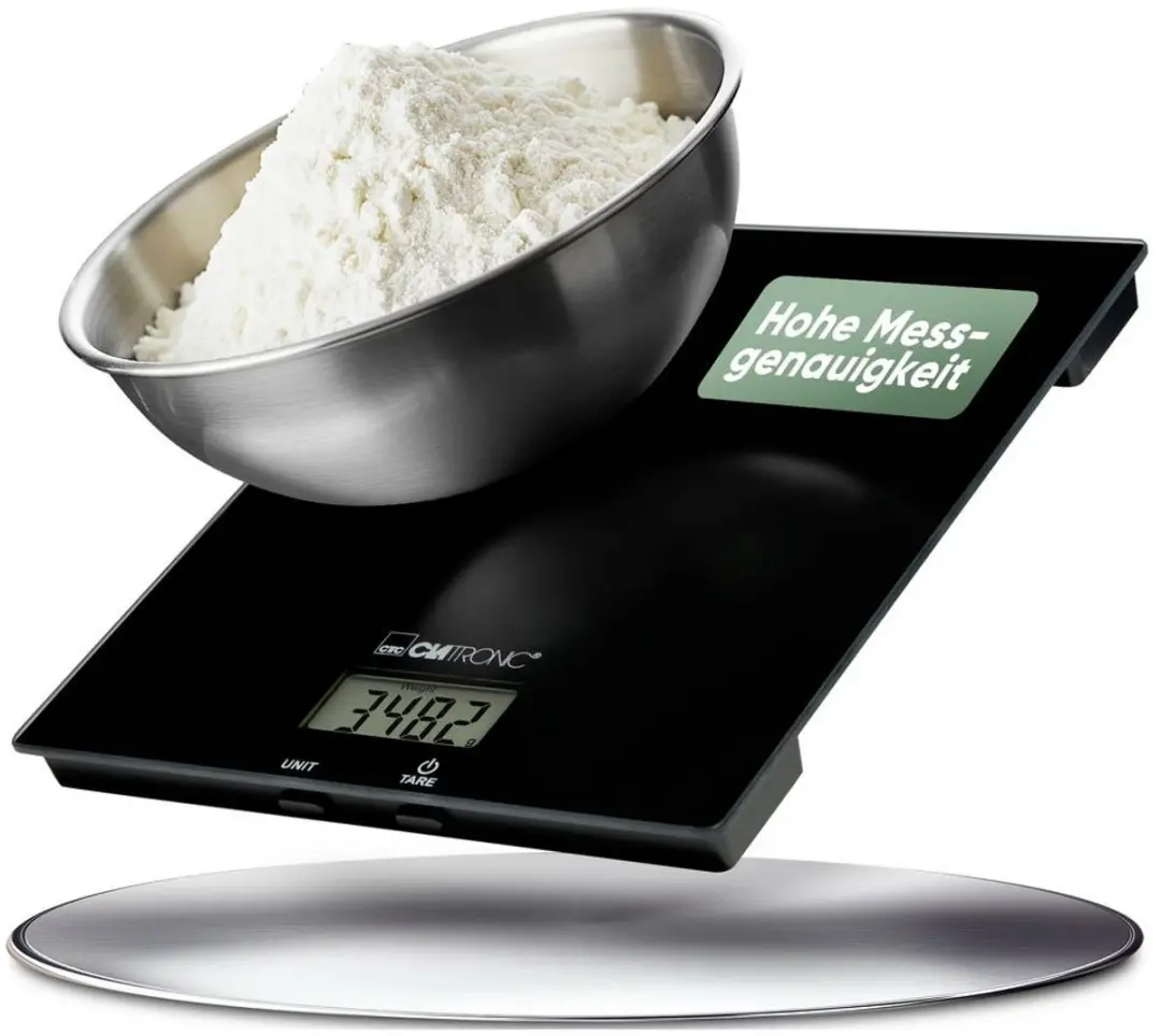 Clatronic KW 3820 Keukenweegschaal - 5000g - Zwart - afbeelding 2 van 6