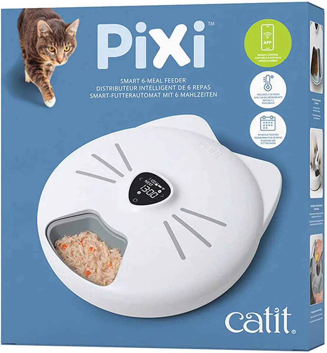 Catit Pixi Smart Voerautomaat Kat - 6x170ml - Wit
