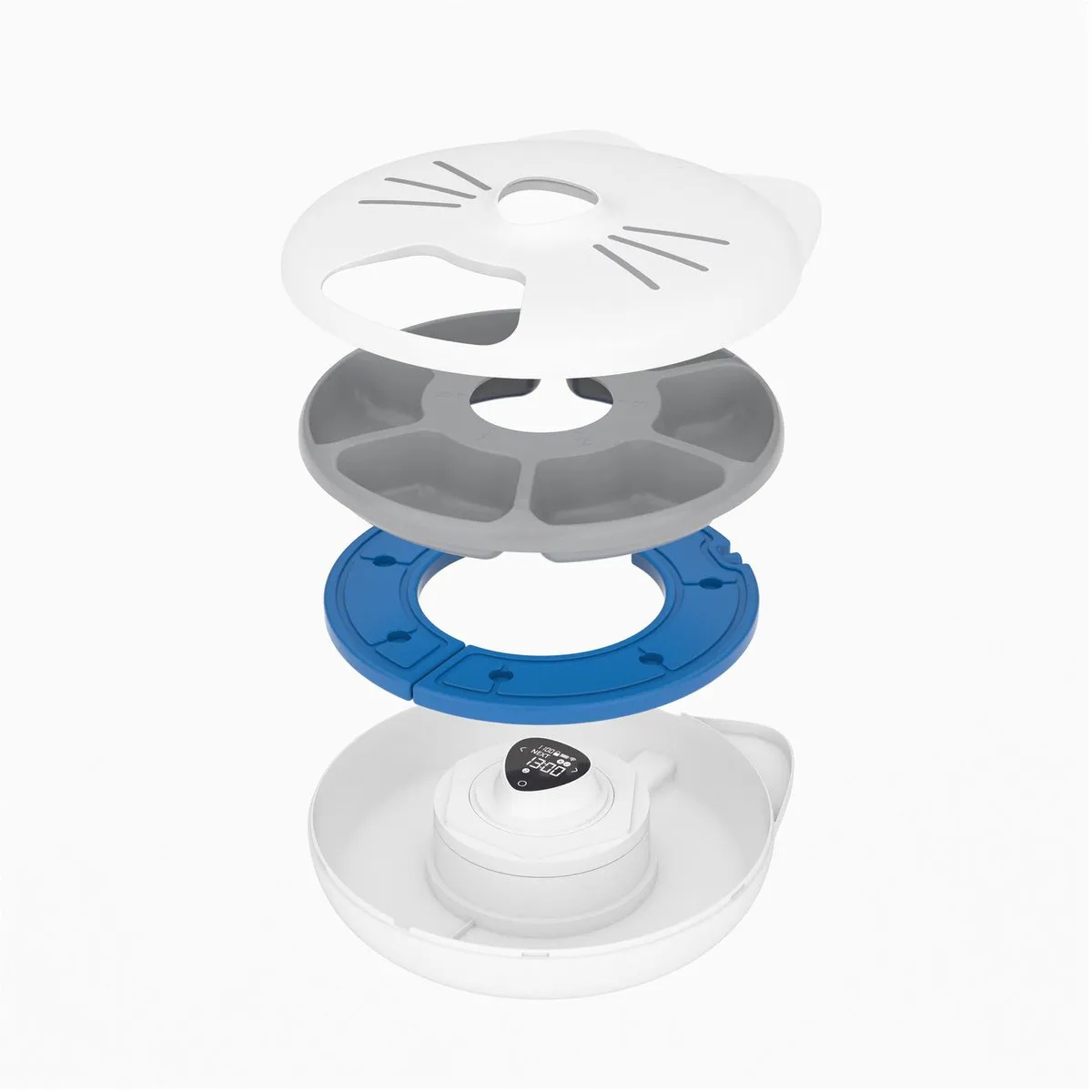 Catit Pixi Smart Voerautomaat Kat - 6x170ml - Wit