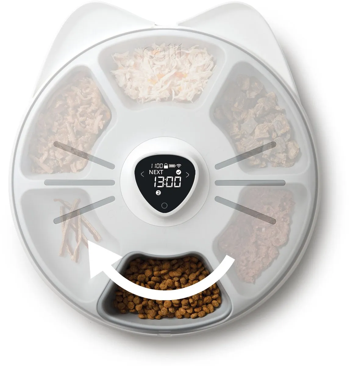 Catit Pixi Smart Voerautomaat Kat - 6x170ml - Wit