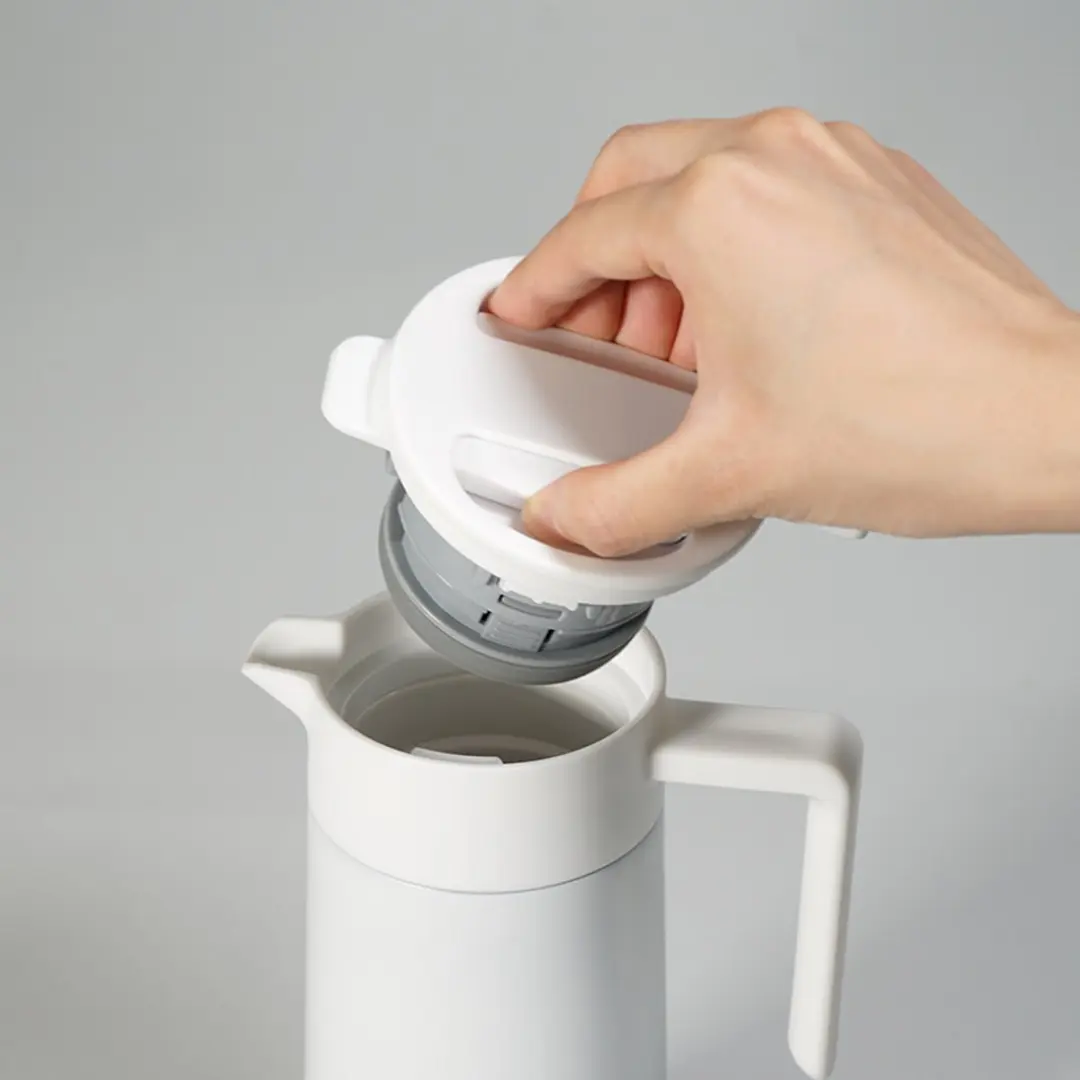 HARIO - Dubbelwandige Thermal Pot met Keramische Coating - 800mL - Wit - afbeelding 2 van 6