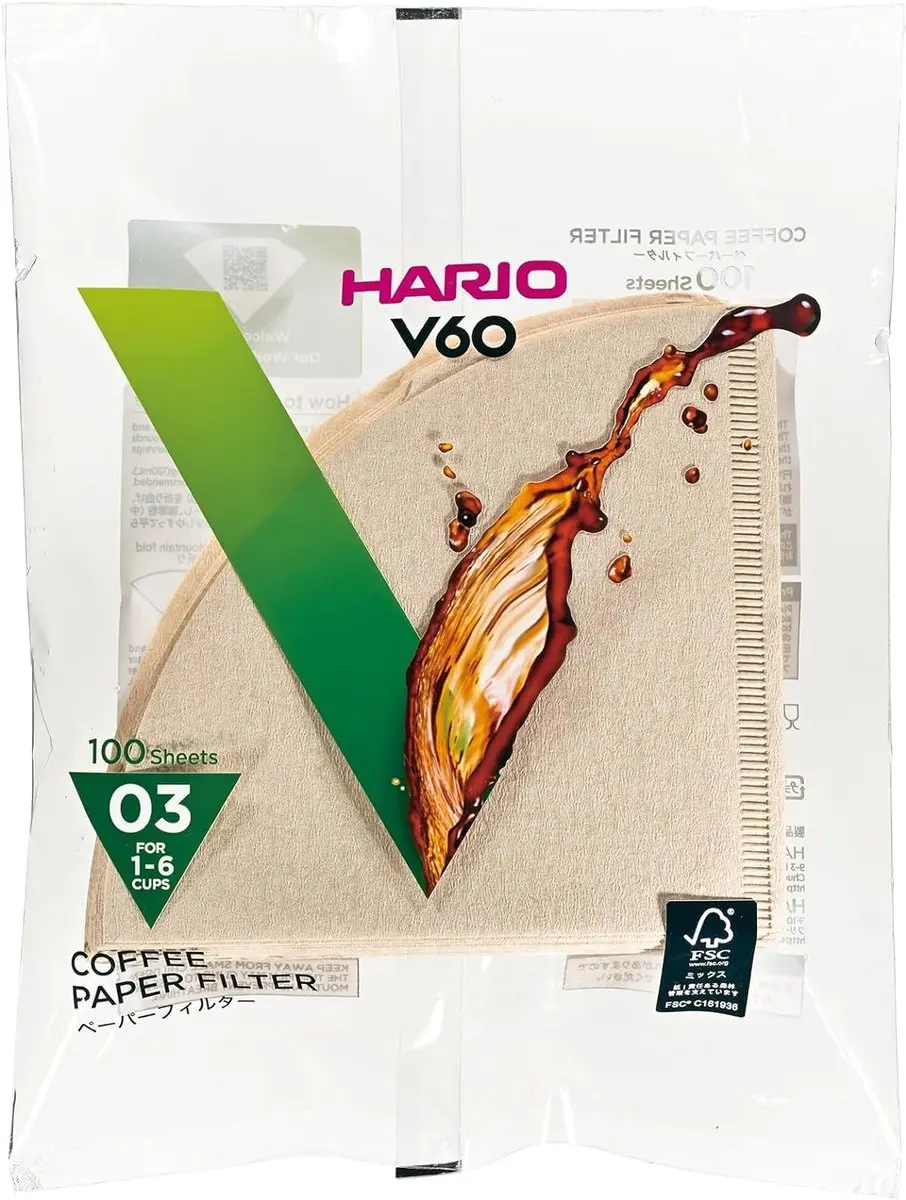Hario V60 Koffiefilters 03 VCF-03-100M