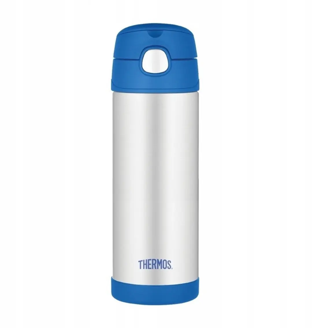 Thermos Funtainer Kinder Drinkbeker 0.47L Grijs met Rietje