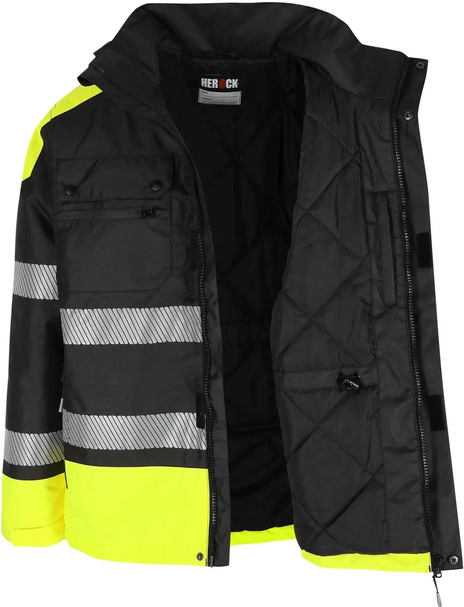Herock Meteor High Vis Jas Zwart / XS