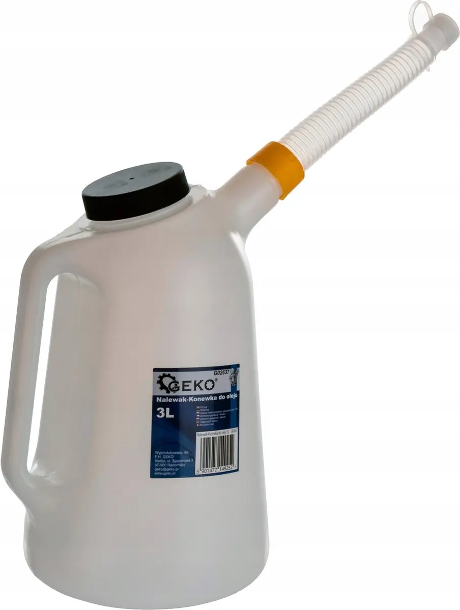 GEKO Plastic maatkan - 3 liter - flexibele tuit - olie- en zuurresistent - afbeelding 4 van 4
