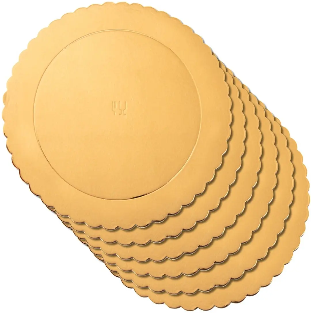 Taartonderlegger Gouden Rond 26 cm 6 stuks