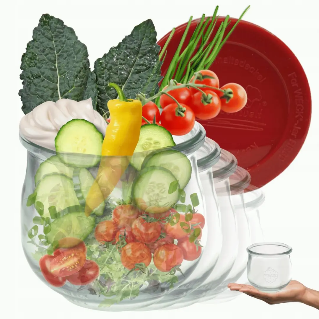 Weckpot 370 ml met siliconen deksel