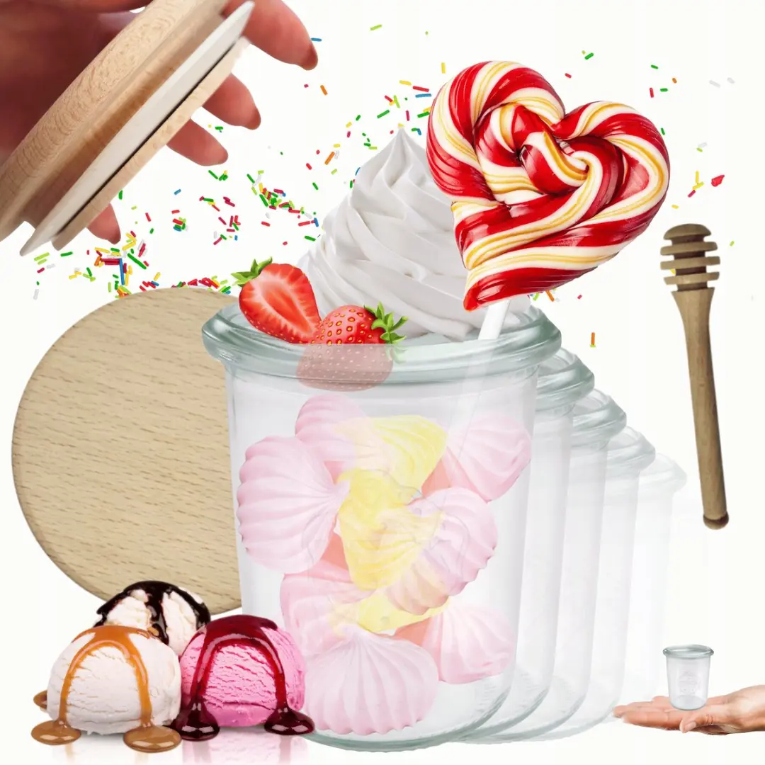 Weck Glazen Potten 160ml met Houten Deksel & Lepel