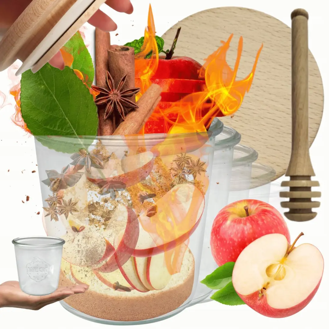 Weck Glazen Potten 580ml met Houten Deksel & Lepel