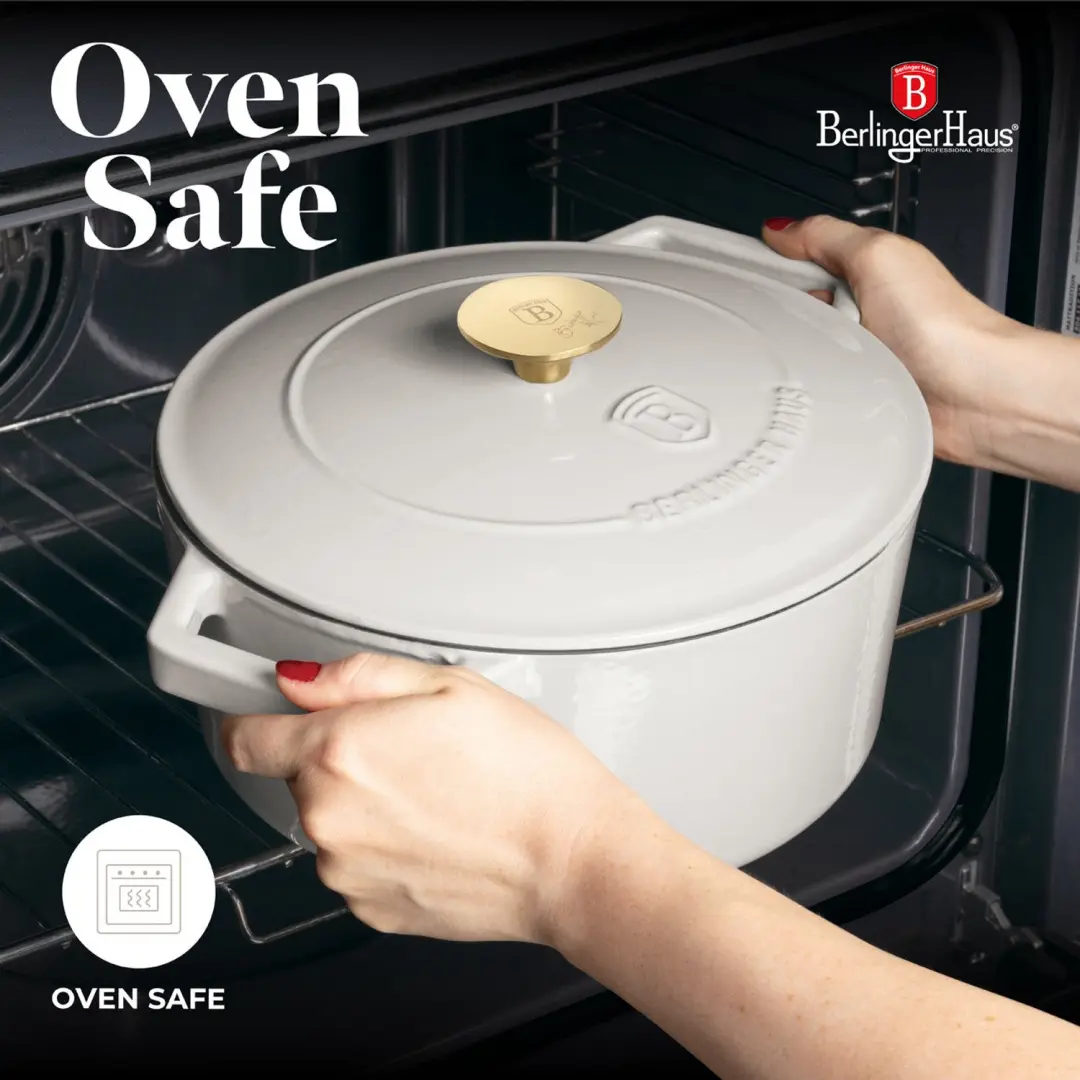 BerlingerHaus Sahara Gietijzeren Braadpan 24cm - Crème - afbeelding 3 van 6