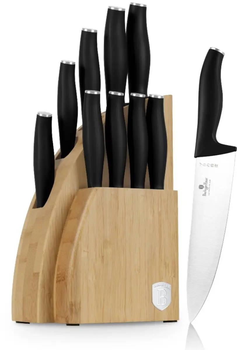 Messenset met standaard BAMBOO, 10-delig, Matte Black Collection