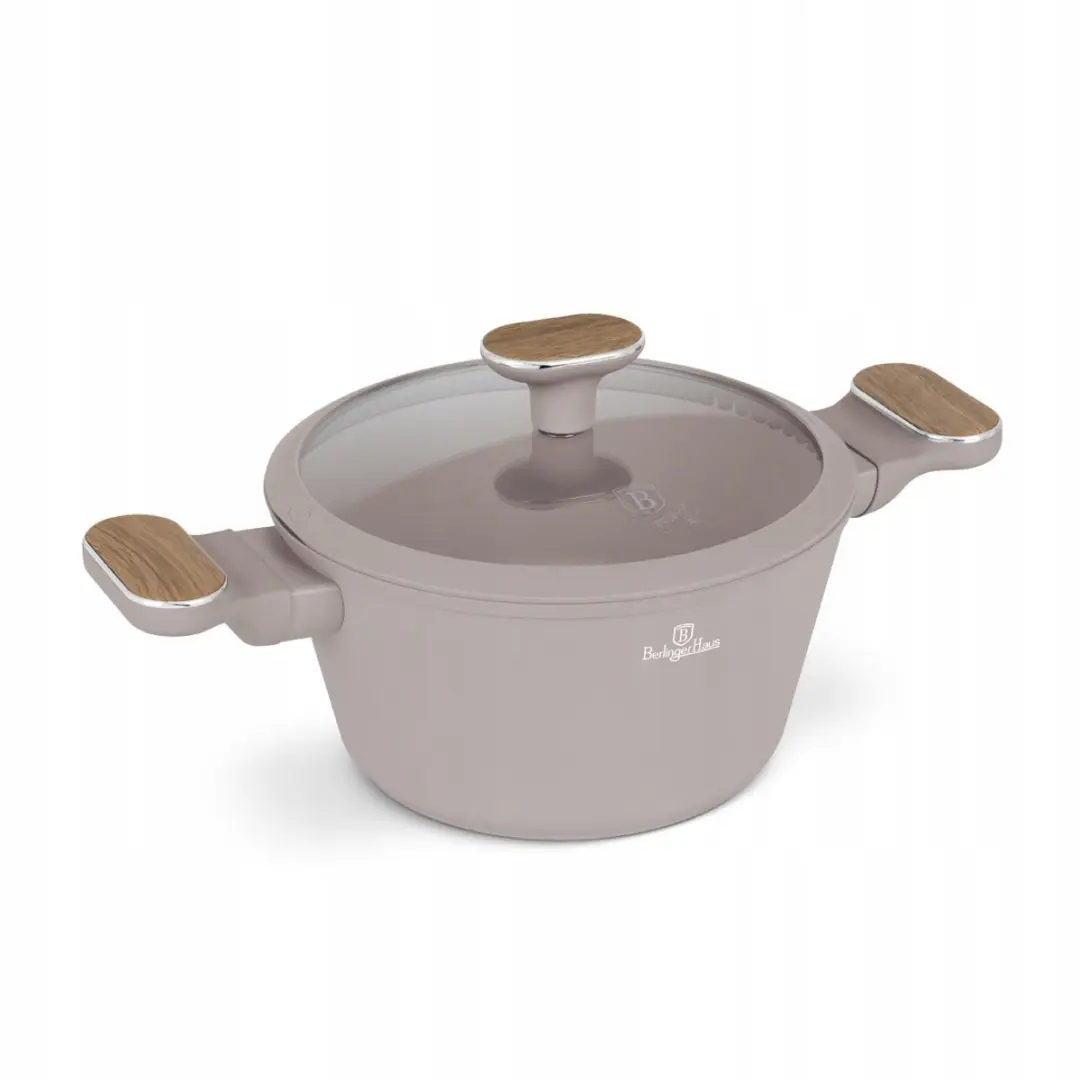 BerlingerHaus Kookpan 20cm Taupe Nordic met Soft-Close Deksel