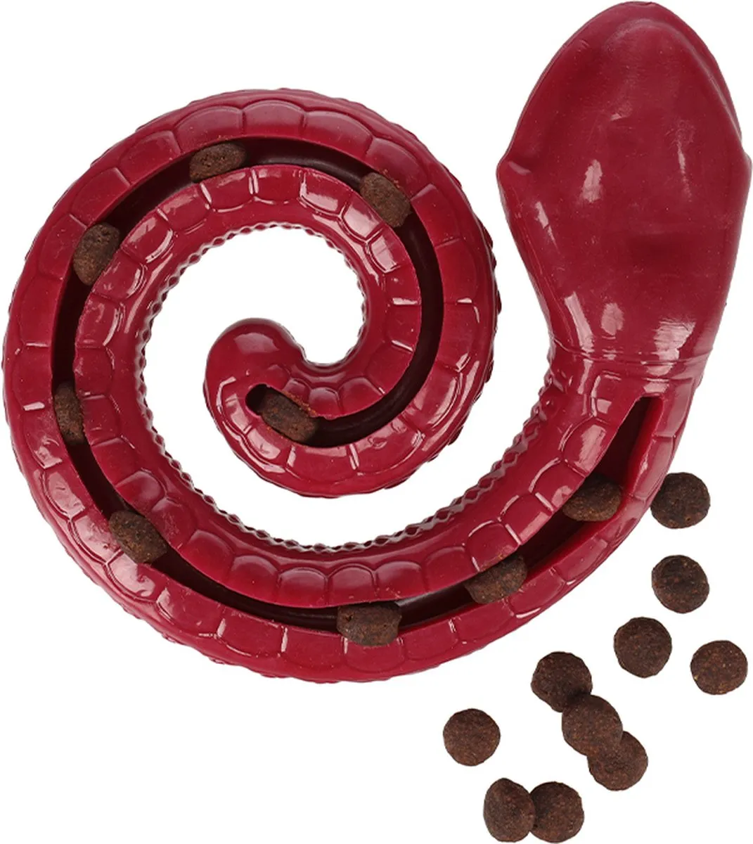 Flamingo TPR Sneaky Snake Opgerold - 17x16,2x4,3cm - Bordeaux