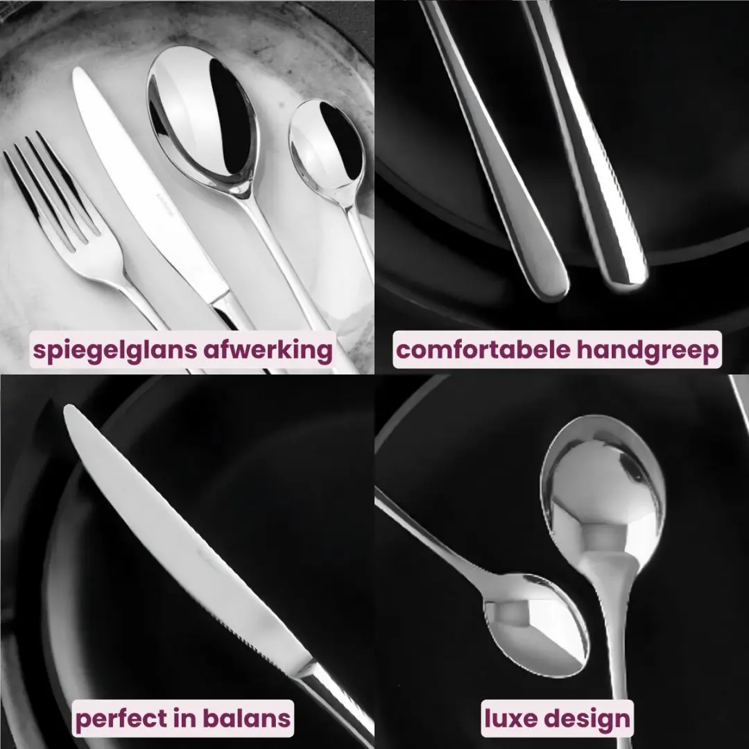 Sambonet Taste Bestekset - 24 delig - 6 personen - Goud - afbeelding 6 van 6