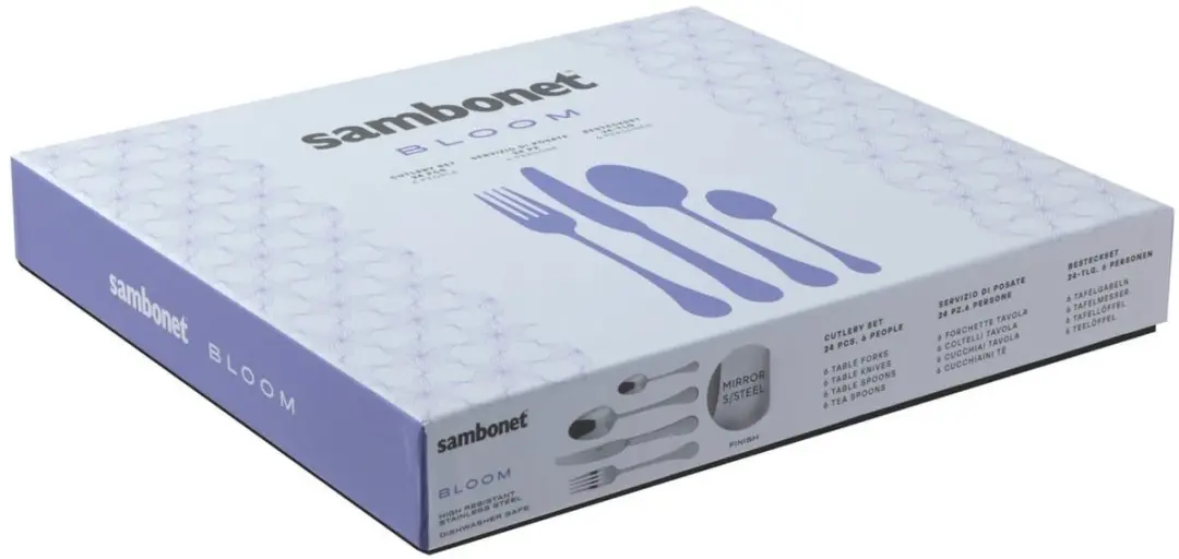 Sambonet Bloom Bestekset RVS - Monobloc - 24 delig - afbeelding 6 van 6