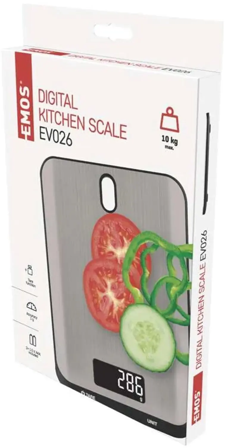 Emos EV026 digitale keukenweegschaal - 5kg - Zilver - afbeelding 2 van 6