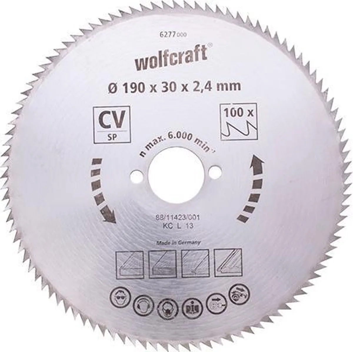 Wolfcraft Cirkelzaagblad 180mm 100 Tanden