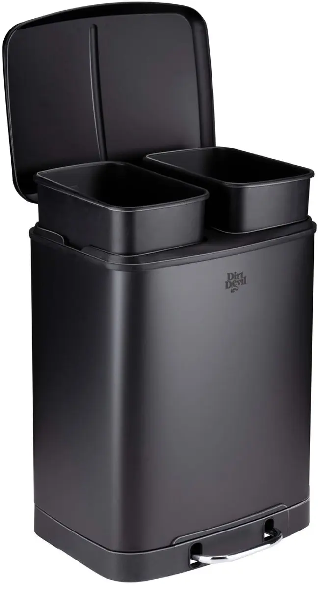 Dirt Devil Pedaalemmer Afvalscheiding 2x 12L - Zwart - afbeelding 3 van 6