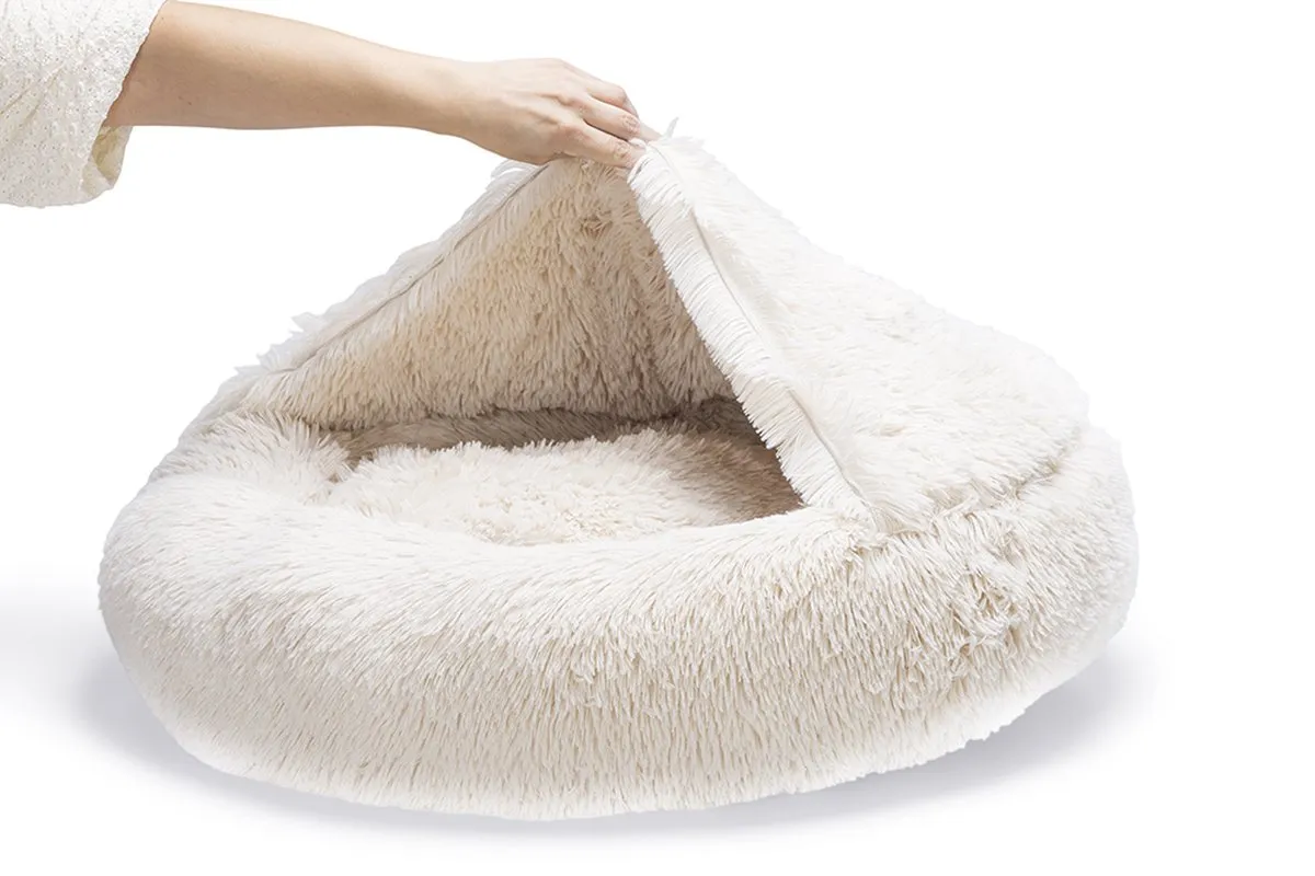 Beeztees Yala Hondenmand - Pluche Beige Ø70cm