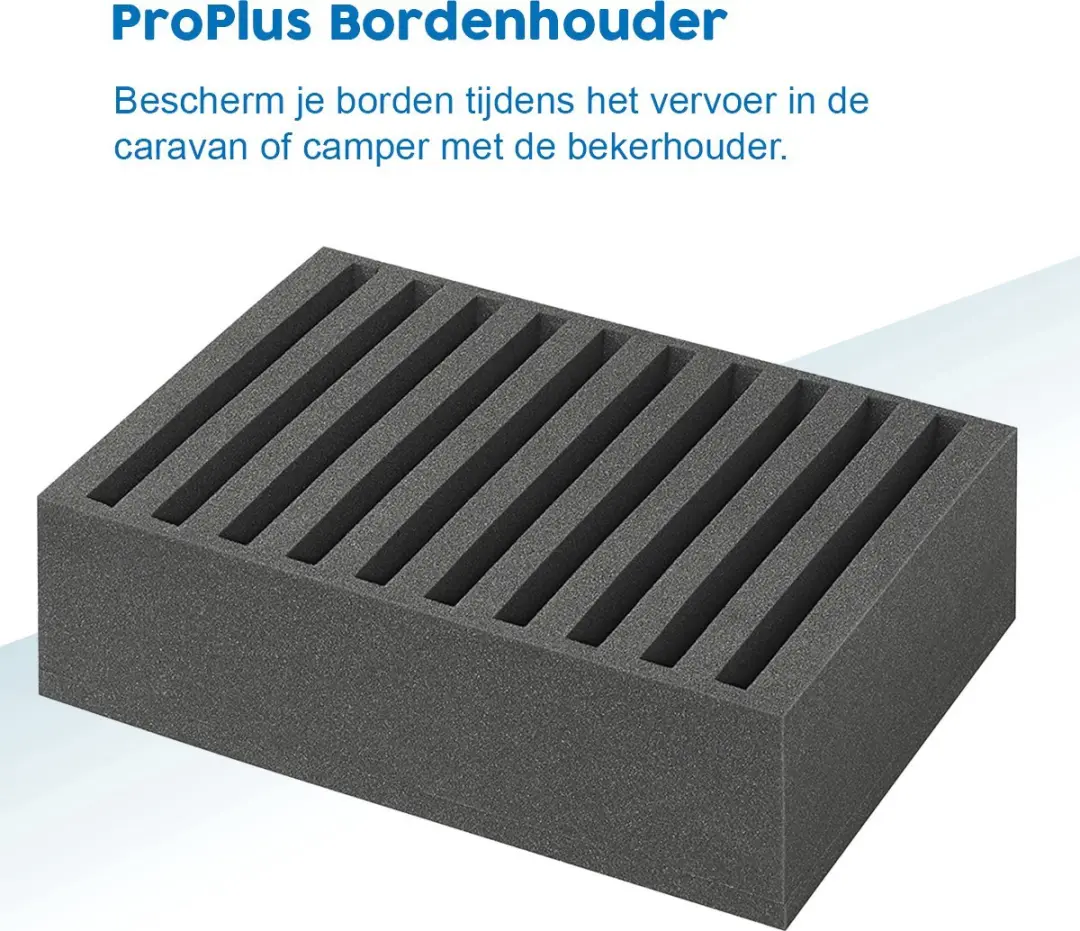ProPlus Bordenhouder - Zacht Foam - 10 Borden - Zwart - afbeelding 6 van 6