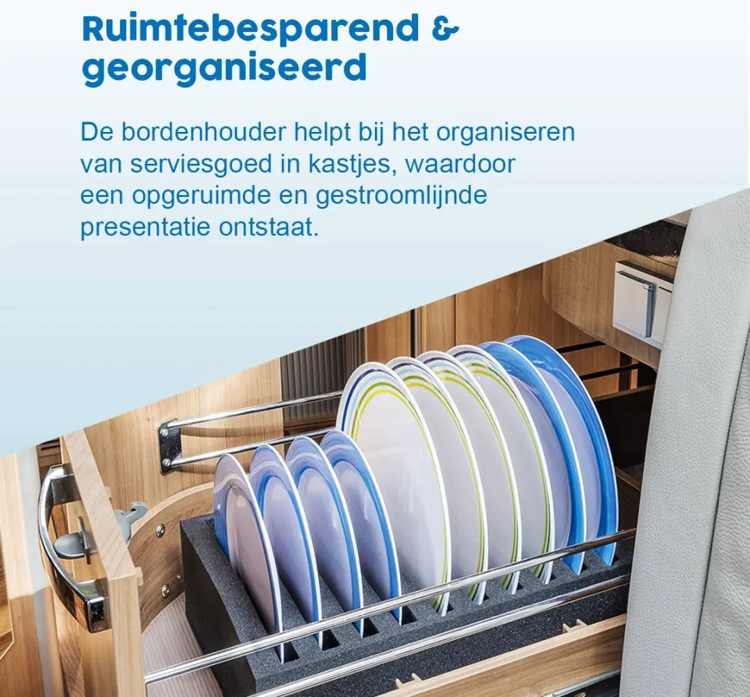 ProPlus Bordenhouder - Zacht Foam - 10 Borden - Zwart - afbeelding 5 van 6