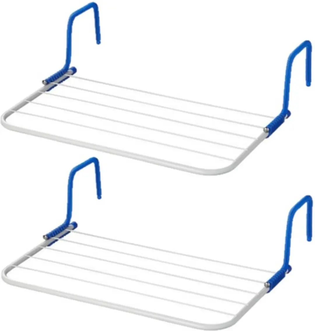 Set van 2x inklapbare wasrekken/droogrekken 3 meter