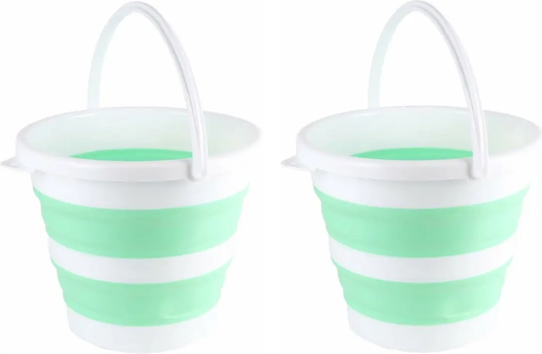 2x stuks benson opvouwbaar afwasteiltjes / afwasbakken groen 10L