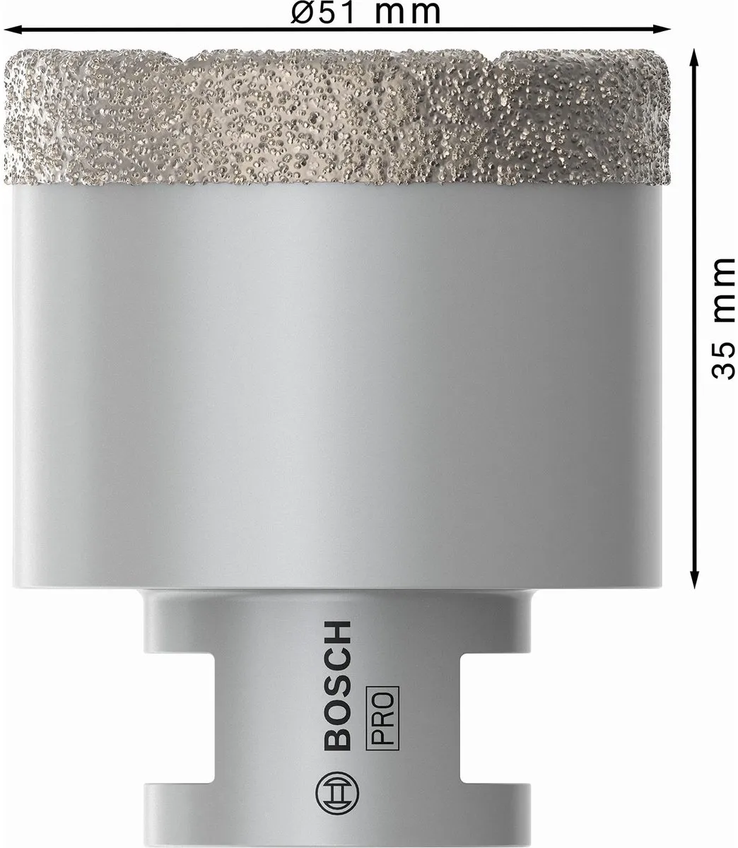 Bosch Professional DRYSPEED Diamantboor M14 51mm - Hout - Zilver - afbeelding 6 van 6
