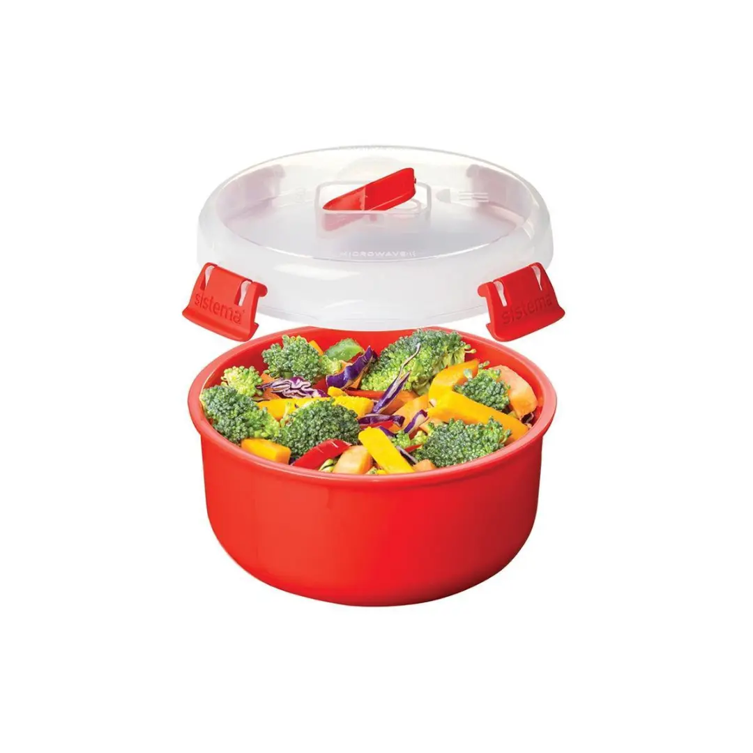 Sistema 1113 Magnetronschotel met Stoomklep - Rood - afbeelding 4 van 6