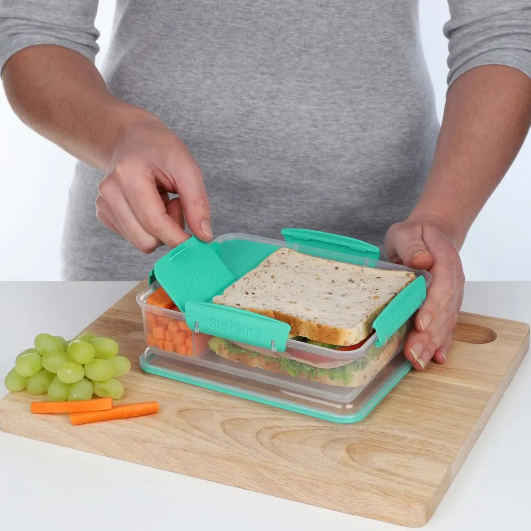 Sistema Snack Attack Duo Lunchbox - 975ml - Minty Teal - afbeelding 2 van 5
