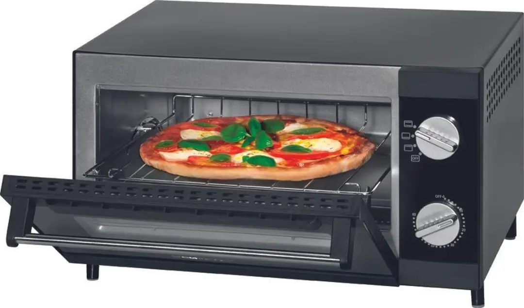 Clatronic MPO 3520 Mini Pizza Oven - 1000W - 12L - Zwart - afbeelding 2 van 4