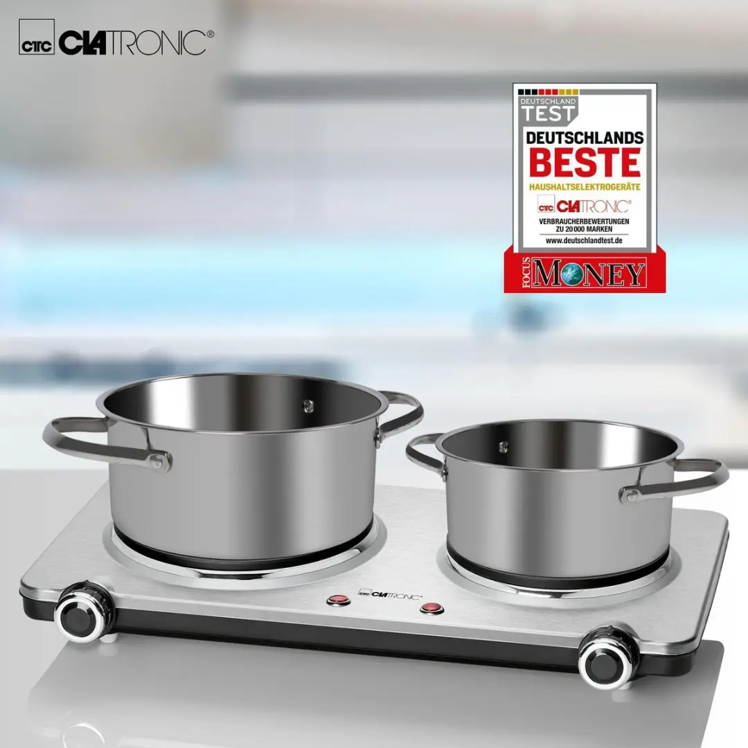 Clatronic DKP 3668 Dubbele Kookplaat - 2 Zones - afbeelding 3 van 6