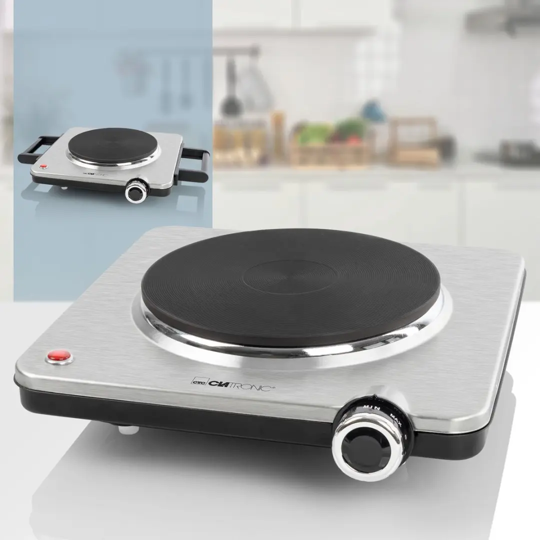 Clatronic Elektrische Kookplaat 1500W - RVS - afbeelding 4 van 6